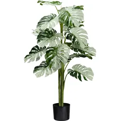 CREATIV green Künstliche Pflanze Monstera Variegata Halfmoon 115cm im Topf