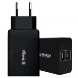 COFI 1453 230V Ladeadapter Netzteil mit 2 USB Ports für schnelle 2.1A Ladung USB-Adapter schwarz