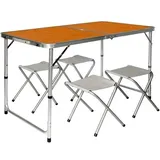 AMANKA Campingmöbel-Set 5-tlg. braun (16244)