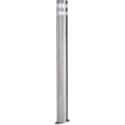 LED Steh Stand Lampe Leuchte Silber Edelstahl Außen Veranda Terrasse Beleuchtung