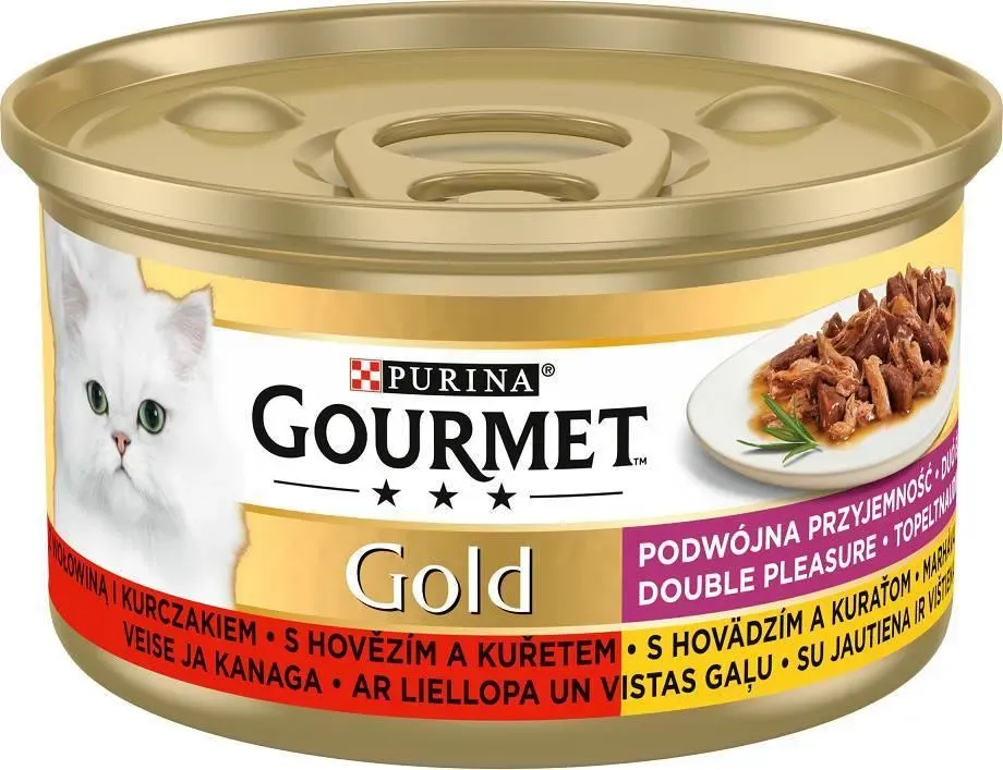 Purina Gourmet Gold mit Rindfleisch und Huhn in Sauce 85g (Rabatt für Stammkunden 3%)