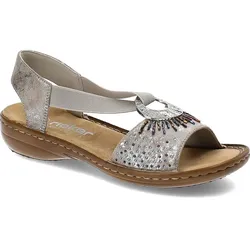 Silberne Sandalen Rieker Für Frauen, 40