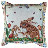 Heimtexland Gobelin Dekokissen Ostern Deko Kissen Bezug mit Baumwolle