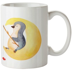 Mr. & Mrs. Panda Tasse Pinguin Mond – Weiß – Geschenk, Teetasse, Kaffeebecher, Kaffeetasse, Keramik weiß