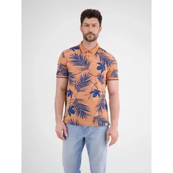 Modisches Poloshirt, sommerlich gemustert - Pale Papaya - S