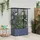 vidaXL Hochbeet mit Rankgitter und Dach 124,5 x 40 x 138 cm Grau