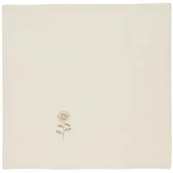 IB Laursen Stoffserviette Flora mit aufgestickten Blumen, 40 x 40 cm, Vergissmeinnicht