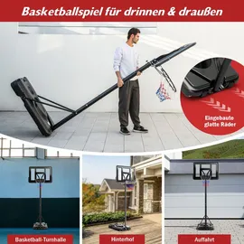 Costway Basketballkorb 170-305 cm Schwarz