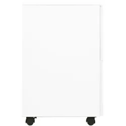 vidaXL Aktenschrank mit Rollen Weiß 39x45x67 cm Stahl