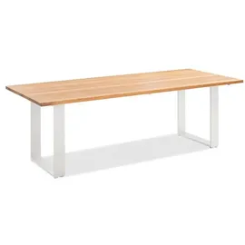 Niehoff Tisch Profilkufe ivory - 220 x 95 cm Teak geölt