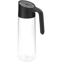 WMF Nuro Wasserkaraffe mit Griff, Höhe 29,7 cm, Glas-Karaffe, CloseUp-Verschluss, schwarz