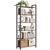 VASAGLE Bücherregal 80 x 30 x 186 cm Braun-Schwarz