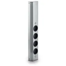 naber gmbh Mehrfachsteckdose Mira Wand small Edelstahl 2 St.