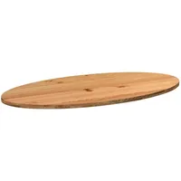 VidaXL Tischplatte Hellbraun 200x100x4 cm Massivholz Eiche Oval