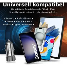 PEDEA KFZ-Schnellladegerät 20W 12-24V USB-C/USB-A Silber
