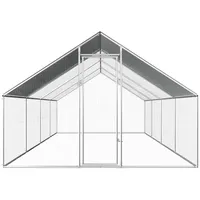 vidaXL Hühnerstall 275 x 800 x 192 cm silber