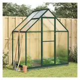 vidaXL Gewächshaus Alu Grün Polycarbonat 6 mm 1,93 m2