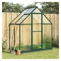 vidaXL Gewächshaus Alu Grün Polycarbonat 6 mm 1,93 m2