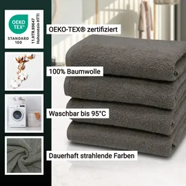ZOLLNER Handtuchset 50 x 100 cm grau 4 St.