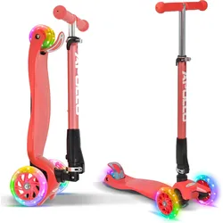 Kinderroller Kids Whiz LED - klapp- und verstellbarer 3-Rad Scooter EINHEITSGRÖSSE