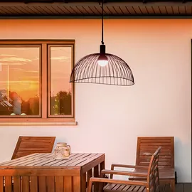 just light. Außen-Deckenleuchte Ø 46 cm schwarz