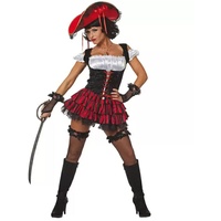 WOOOOZY Damen-Kostüm Sexy Piratin Liana, Gr. 44 - inklusive praktischem Kleidersack