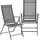 [en.casa] Kalamata Gartenstuhl 57 x 57 x 105 cm grau 2 St.