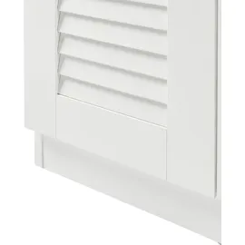 [en.casa] Løten 120 x 97 x 36 cm mit Sitzbank weiß / weiß