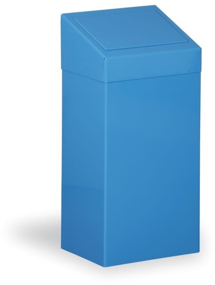 Metallmülleimer für Mülltrennung, 45 l, blau