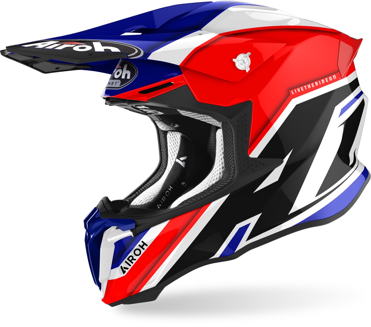 Airoh Twist 2.0 Shaken Motorcross helm, blauw, XS Voorman