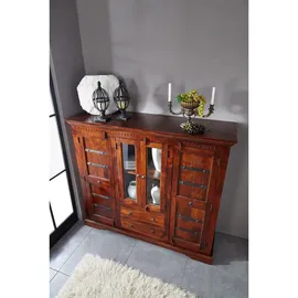 Massivmoebel24 Highboard 160 x 142 x 50 cm Braun