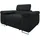 Mirjan24 Sessel Torezio Cord 134 x 90 x 102 cm Schwarz mit Einstellbaren Kopfstützen