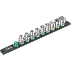 Wera Nuss-Magnetleiste C Imperial 1 Zyklop Steckschlüsseleinsatz-Satz, 1/2"-Antrieb, zöllig, 9-tlg - 05005480001