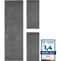 Andiamo Bettumrandung ANDIAMO "Arezzo", grau (anthrazit), H:16mm, Obermaterial: 100% Polyester, Bettumrandungen, Uni Farben, weicher Flor, waschbar, ideal im Wohnzimmer & Schlafzimmer