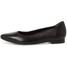 TAMARIS Damen Ballerina Leder flach, schwarz, 37 EU