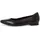 TAMARIS Damen Ballerina Leder flach, schwarz, 37 EU