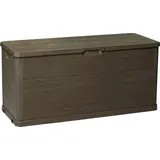 Dobar Gartentruhe aus Kunststoff braun 117 x 45 x 56 cm