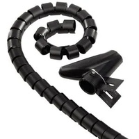 InLine 59947U flexibeler Kabelkanal 10m, schwarz, 25mm