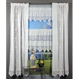HOSSNER - ART OF HOME DECO Achental Stangendurchzug 90 x 150 cm Weiß 1 St