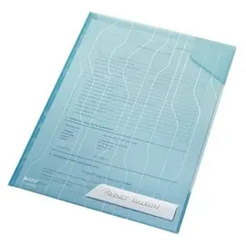 Leitz Prospekthüllen CombiFile DIN A4 blau genarbt 0,20 mm, 5 St.