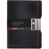 Herlitz Notizheft A4 kariert/liniert Schwarz