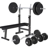 Gorilla Sports Hantelbank Schwarz/Weiß