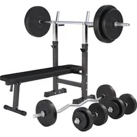 Gorilla Sports Hantelbank Schwarz/Weiß