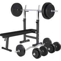 Gorilla Sports Hantelbank Schwarz/Weiß