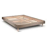Lattenrost – Samtstoff – Bausatz zur Selbstmontage - 160x200 cm - Taupe