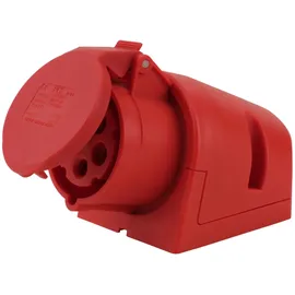 PCE Cee-wandsteckdose 5-polig, 16a Rot Adapterstecker