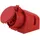 PCE Cee-wandsteckdose 5-polig, 16a Rot Adapterstecker