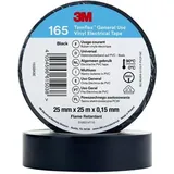 3M Temflex 165 Isolierband, 25mmx25m, schwarz (7100184820) (100 Stk.)