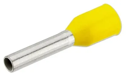 Aderendhülsen gelb isoliert - 1,0 mm2 - 8 x 14 mm - nach DIN 46228/4 - Beutel 100 Stück