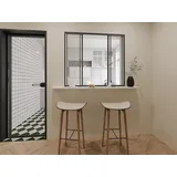 vente-unique Glaswand Ravena Schwarz 120 cm